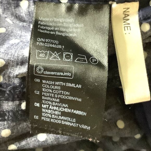 H & M Girls Cotton Blue Shorts W/ White Polka Dots Adjustable Waist Size 4-5 Yrs - Picture 6 of 7